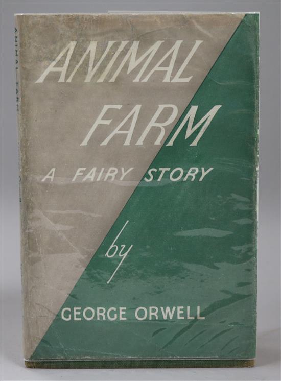 Orwell, George - Animal Farm, 1st edition 8vo, in repaired dj with Search Light books, ad on verso, London 1945